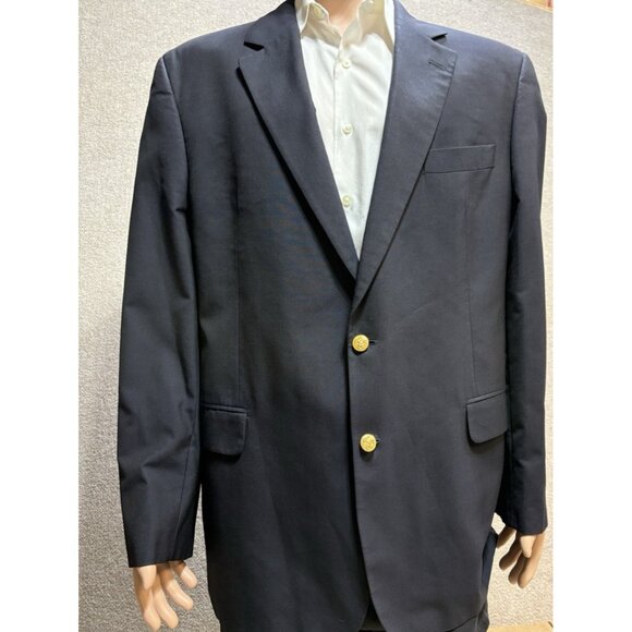 Brooks Brothers Blazer Men's size 44L 100% Wool 2 Button Sport Coat Jacket Suit